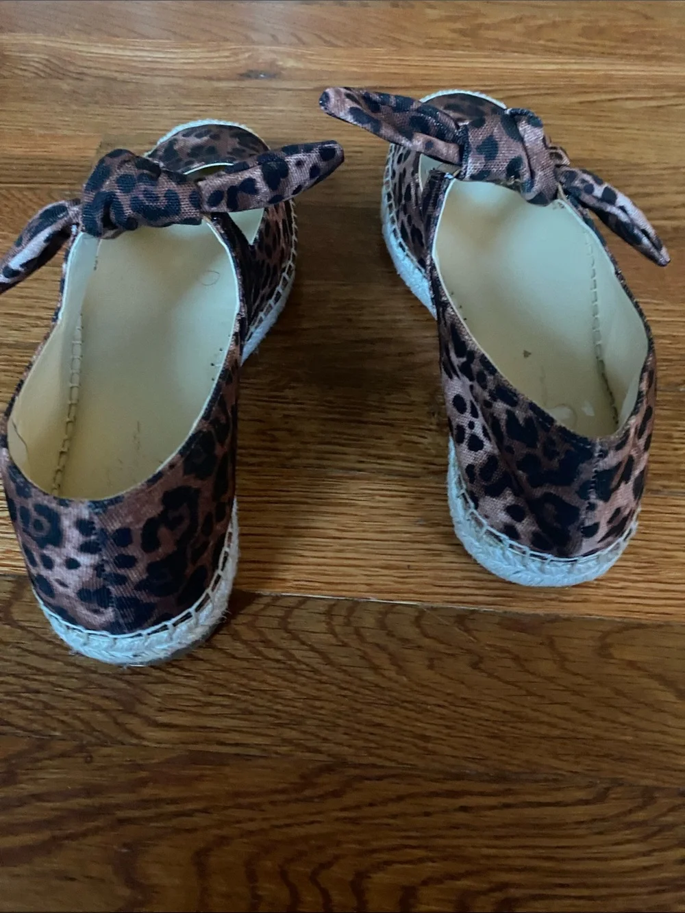 Leopard Print Mary Jane Espadrille Flats - Brown Jessica Simpson